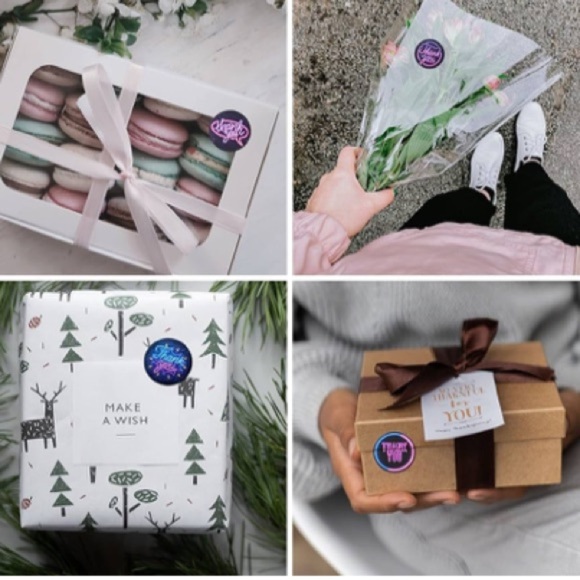 Thank You Sticker Labels 500 labels on roll. 1” Round NWT Colorful Dots - Picture 3 of 5